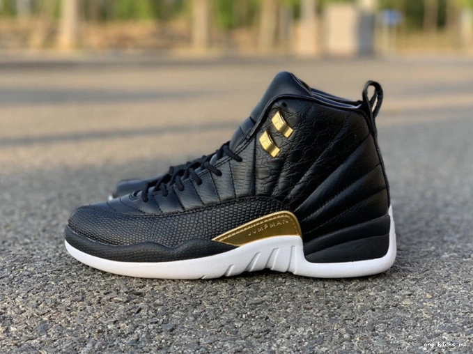 Cheap Jordan Air 12 AO6068-007 Retro Metallic Gold-White 'Reptile' Black 0824
